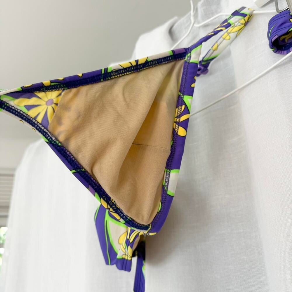 Vintage y2k floral halter bikini - Picture 3 of 4